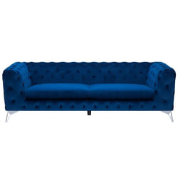 Sofa SOTRA Velvet Navy Blue 3 Seater