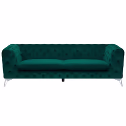 Sofa SOTRA Velvet Emerald Green 3 Seater