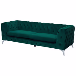 Sofa SOTRA Velvet Emerald Green 3 Seater
