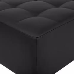 Ottoman ABERDEEN Faux Leather Black