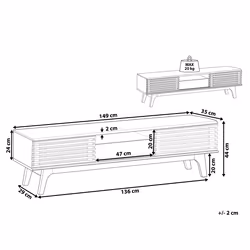 TV Stand DETROIT Brown/ White