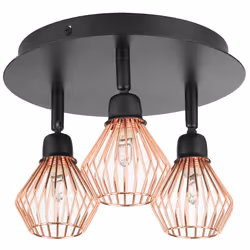 3 Light Spotlight VOLGA Adjustable Metal Black