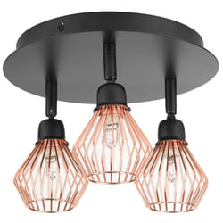 3 Light Spotlight VOLGA Adjustable Metal Black