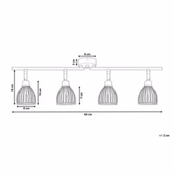 4 Light Spotlight GOLOK Adjustable Metal Black