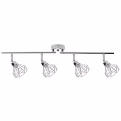 4 Light Spotlight ERMA Adjustable Metal Silver