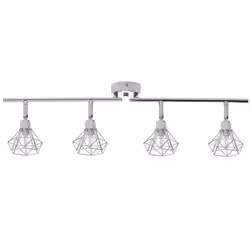 4 Light Spotlight ERMA Adjustable Metal Silver
