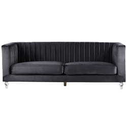 Sofa ARVIKA Velvet Black 3 Seater