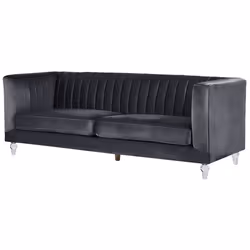 Sofa ARVIKA Velvet Black 3 Seater