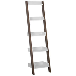 5 Tier Bookcase MOBILE DUO 166 cm Brown/ White