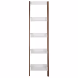 5 Tier Bookcase MOBILE DUO 166 cm Brown/ White