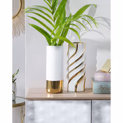 Flower Vase GELIDA Stoneware 36 cm White