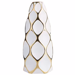 Flower Vase AVILA Stoneware 36 cm White