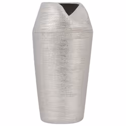 Decorative Vase APAMEA Stoneware 33 cm Silver
