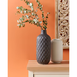 Decorative Vase EMAR Stoneware 31 cm Black