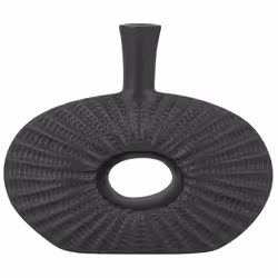 Decorative Vase ARWAD Stoneware 24 cm Black