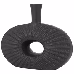 Decorative Vase ARWAD Stoneware 24 cm Black