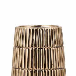 Decorative Vase QANAWAT Stoneware 22 cm Gold