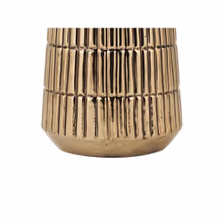 Decorative Vase QANAWAT Stoneware 22 cm Gold