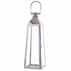 Lantern CRETE Stainless Steel 53 cm Silver