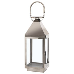 Lantern BALI Stainless Steel 40 cm Silver