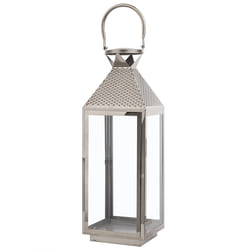 Lantern BALI Stainless Steel 55 cm Silver