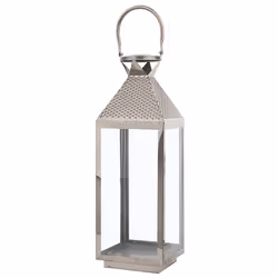 Lantern BALI Stainless Steel 55 cm Silver