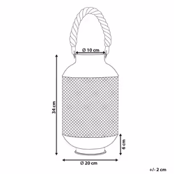 Lantern CORON Metal 34 cm Black