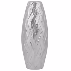 Decorative Vase ARPAD Stoneware 33 cm Silver