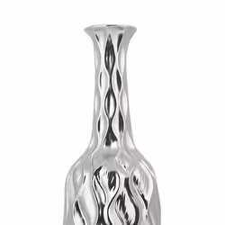 Decorative Vase BASSANIA Stoneware 45 cm Silver