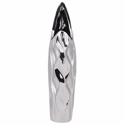 Decorative Vase HALUZA Stoneware 35 cm Silver