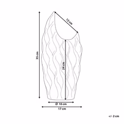 Decorative Vase HALUZA Stoneware 35 cm Silver