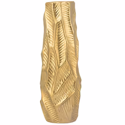 Decorative Vase ZAFAR Stoneware 37 cm Gold