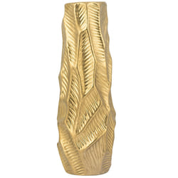 Decorative Vase ZAFAR Stoneware 37 cm Gold