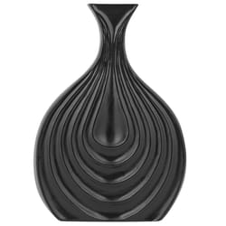 Decorative Vase THAPSUS Stoneware 25 cm Black