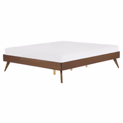 Bed without Headboard BERRIC 160 x 200 cm (EU King Size) Dark Ash Wood