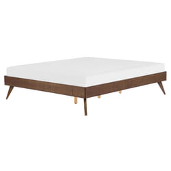 Bed without Headboard BERRIC 160 x 200 cm (EU King Size) Dark Ash Wood