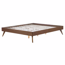 Bed without Headboard BERRIC 160 x 200 cm (EU King Size) Dark Ash Wood