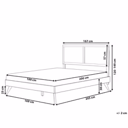 Bed ISTRES 160 x 200 cm (EU King Size) Dark Ash Wood