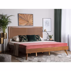 Bed ISTRES 180 x 200 cm (EU Super King) Dark Ash Wood
