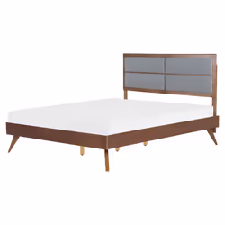 Bed POISSY 160 x 200 cm (EU King Size) Dark Ash Wood