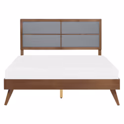 Bed POISSY 160 x 200 cm (EU King Size) Dark Ash Wood