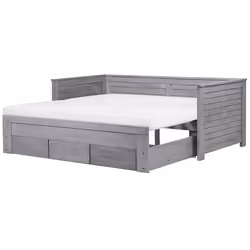 Bed with Storage Drawers Wood CAHORS 90 x 200 cm (EU Single) Grey