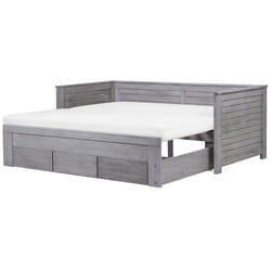 Bed with Storage Drawers Wood CAHORS 90 x 200 cm (EU Single) Grey
