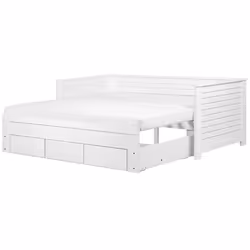 Bed with Storage Drawers Wood CAHORS 90 x 200 cm (EU Single) White