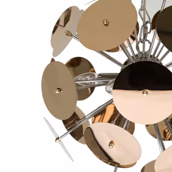 4 Light Metal Pendant Lamp Copper ZAMBEZI