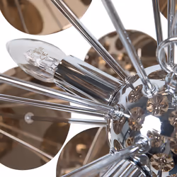 4 Light Metal Pendant Lamp Copper ZAMBEZI