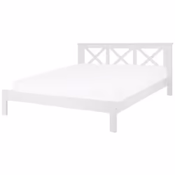 Bed Pine Wood TANNAY 180 x 200 cm (EU Super King) White