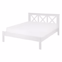Bed Pine Wood TANNAY 140 x 200 cm (EU Double) White