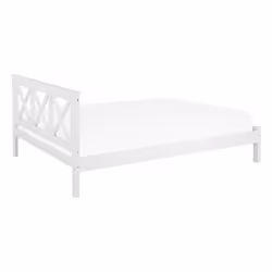 Bed Pine Wood TANNAY 140 x 200 cm (EU Double) White