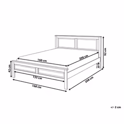 Bed Pine Wood OLIVET 160 x 200 cm (EU King Size) Dark Blue